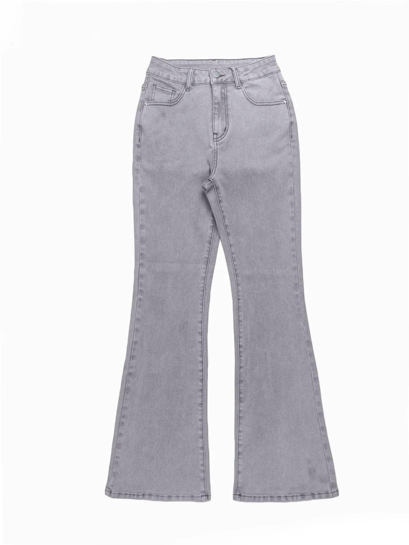 Women's Y2K Wide-Leg Bootcut Jeans – High Waist
