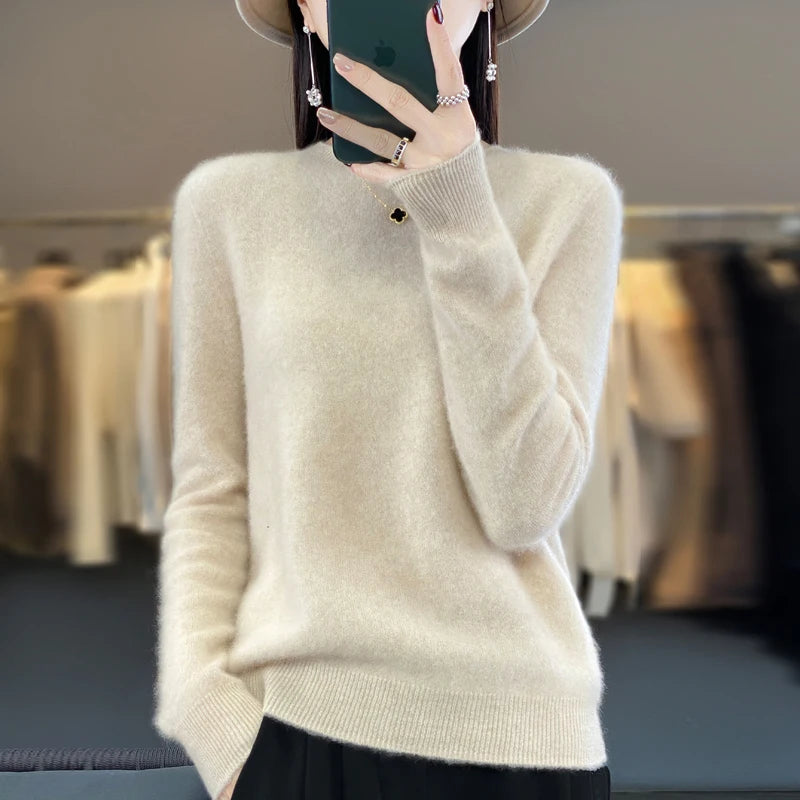 Women's Merino Wool Crew Neck Sweater