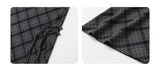 CHIC VEN Women Long Skirt Casual New Sweet Cool Style High Waist Slit Plaid Half Skirt Straight Tube Skirts Spring Autumn 2024