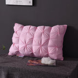 Luxury 100% Goose Down Feather Stuffed Pillows Pinch Pleat Design Neck Protection Bed Pure Cotton Cover Cushion for Sleeping