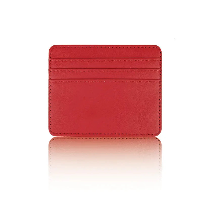 1Pc Pu Leather ID Card Holder Candy Color Bank Credit Card Box Multi Slot Slim Wallet for Women Men Business Card Cover