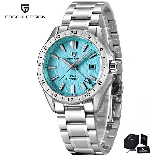 Pagani Design GMT Men's Mechanical Watch Luxury Sapphire Glass Stainless Steel Automatic Mechanical Men's Watch 100 Waterproof
