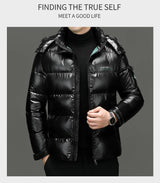 Men's Quilted Hooded Parka – Warm Winter Jacket