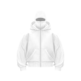 Men and Women Balaclava Y2K Gothic Harajuku Winter New Item Double Hooded Sweatshirt Men's Hooded Mask Zipper Sportswear