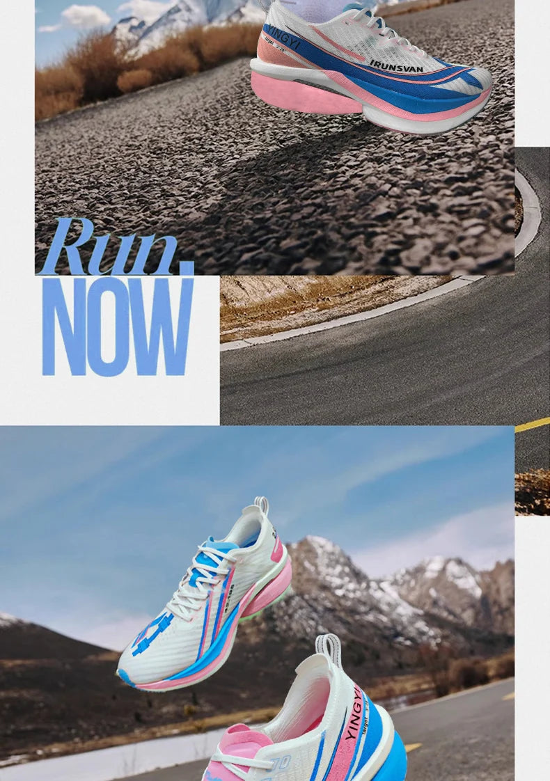 IRUNSVAN Shadow Wing 2.0 Carbon Plate Professional Marathon Running Shoes Men Lightweight Cushioning Training Outdoor Sneakers