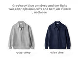 Maden Men's Vintage Long Sleeve Knit Polo