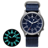 BERNY Titanium Men Quartz Watch AR Coating Sapphire Fashion Wristwatch Luminous VH31 Ultra-thin Wristwatch Waterproof 5ATM Watch