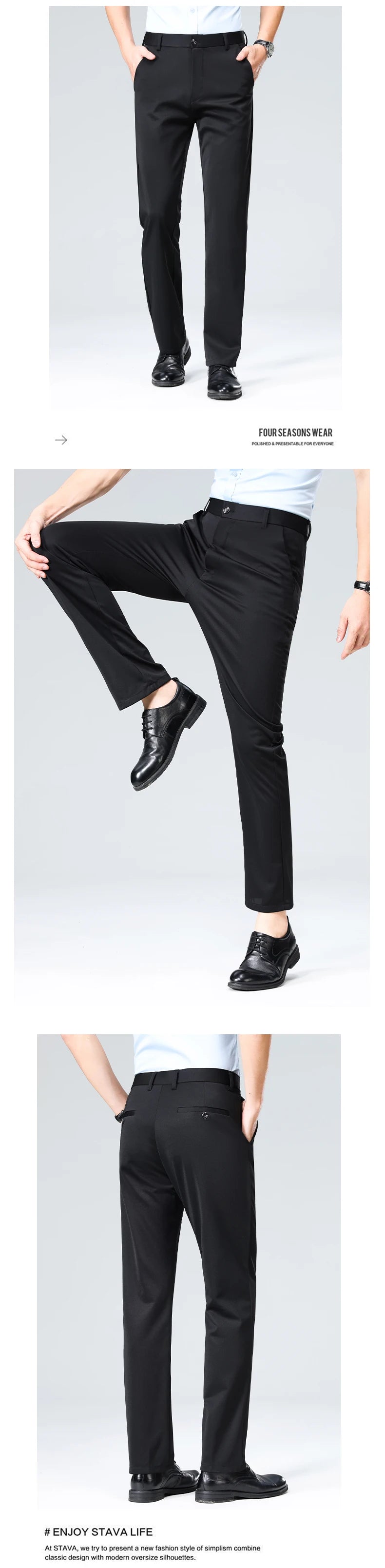 Men's Lightweight Stretch Straight-Leg Pants