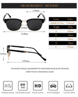 2025 Classic Polarized Sunglasses Men Women Retro Half Frame UV400 Glasses Male Popular Anti-glare Travel Driving Eyewear