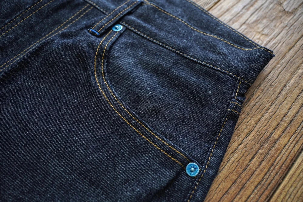 Sauce Zhan SZ6601-10OZ Men Jeans Selvedge Sanforized Denim Jeans Summer Indigo Jeans for Man Regular Fit Straight Leg 10 Oz