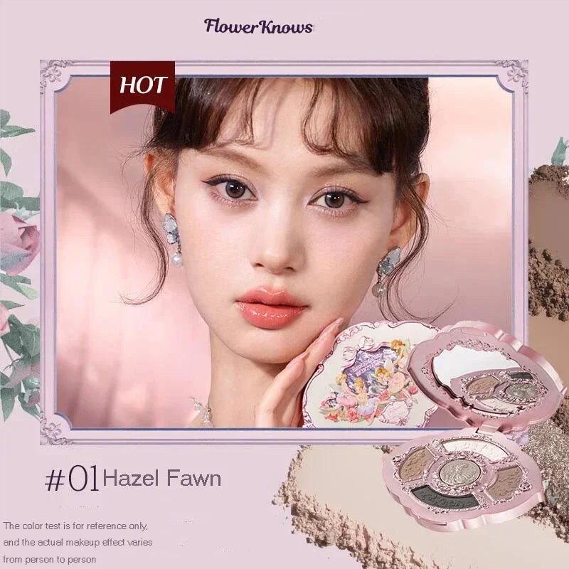 Flower Knows Strawberry Rococo Moonlight Mermaid Jewel Eyeshadow Palette 5 Colors Pearlescent Mashed Potatoes 2023