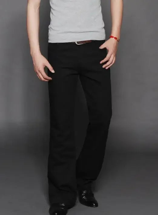 Men's Flared Jeans with Mid-Rise Waist