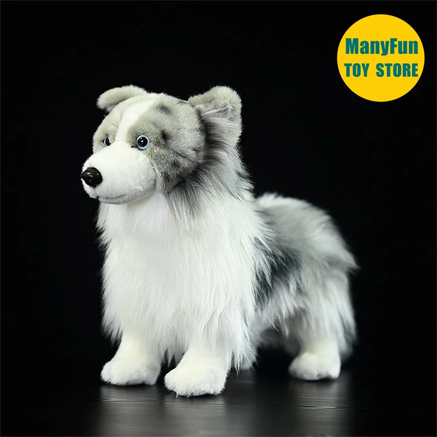 Border Collie High Fidelity Anime Cute Plushie Sheep Dog Plush Toys Lifelike Animals Simulation Stuffed Doll Kawai Toy Gifts
