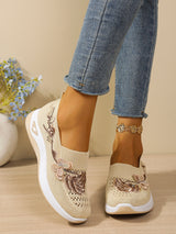 Comfort Women Closed Toe Mules Sandals Floral Embroidery Hollow Mesh Slip On Wedge Platform Lightweight Daily Walkin Lady Shoes