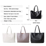2023 New Women Deluxe Cowhide Genuine Leather Totes Handbag Lady Simple Soft Satchels Bag High Capacity Waterproof Shopping Bags