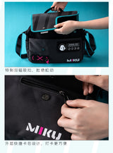 Bandai Hatsune Miku Buckle Shoulder Bag Cartoon Hatsune Miku Large Capacity Cool Storage Bag Anime Peripherals Holiday Gifts