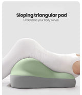 Ergonomic Memory Foam Waist Cushion Green Contoured Tummy Pillow Multi-Functional Support Pillow for Prone Sleep & Reading