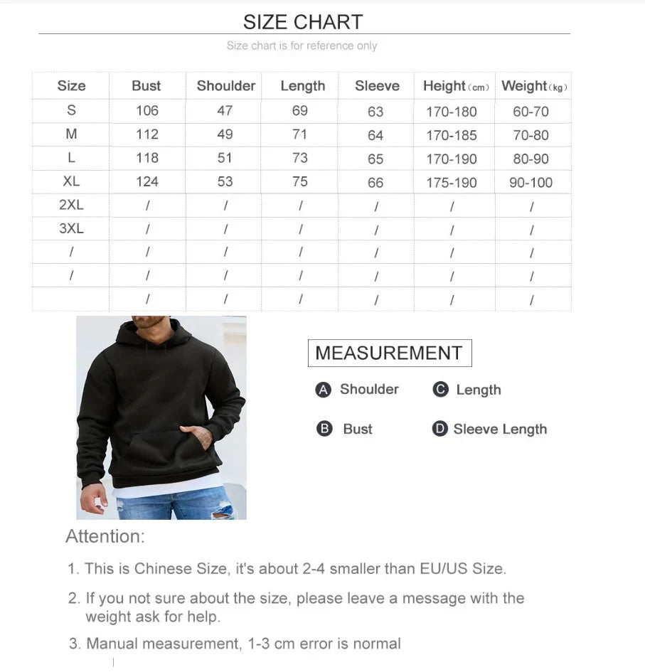 Men's Autumn and Winter Casual Fashionable Loose Brooklyn Classic Letter Printed Long-Sleeved Warm Hooded Pullover