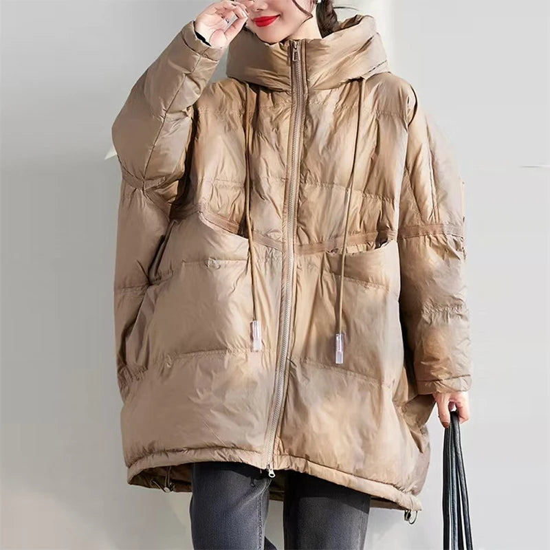 Women’s Oversized White Duck Down Puffer