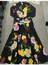 Floral Long-Sleeve Lapel Set