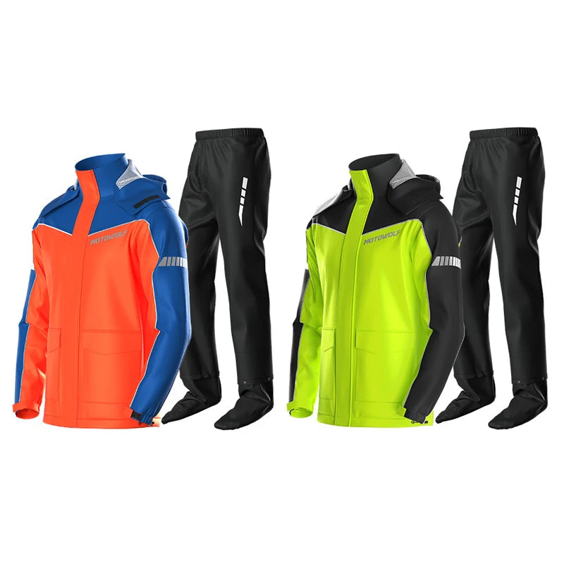 Waterproof Motorcycle Rain Suit – Jacket & Pants Set