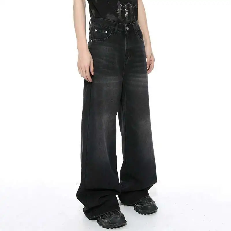 Men’s Vintage Gradient Wide-Leg Jeans