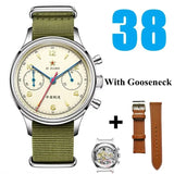 Red Star Retro 1963 Chronograph ST1901 Hand Winding Movement Air Force Pilots Aviation Sapphire Men Mechanical Watch Waterproof