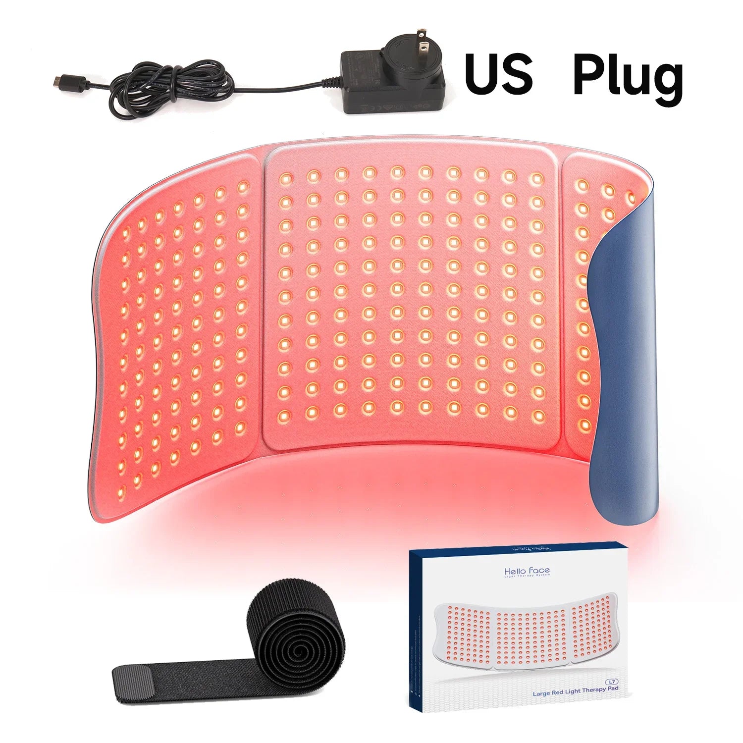 Upgraded Hello Face L7 Large Red Light Therapy Mat 792pcs LEDs 660 & 850nm Infrared Light Therapy Pad For Full Body Pain Relief