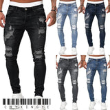 Men’s Ripped Stretch Denim Jeans