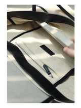 2024 Autumn Cotton And Linen Blend Material Tote Soft And Portable Shoulder Bags Women Casual Practical Bag