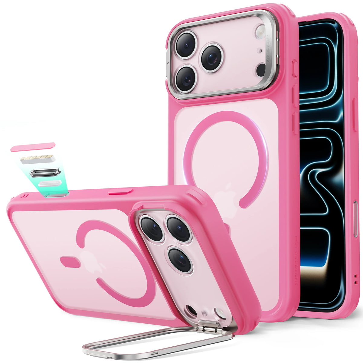 ESR Magnetic iPhone Case with Adjustable Stash Stand