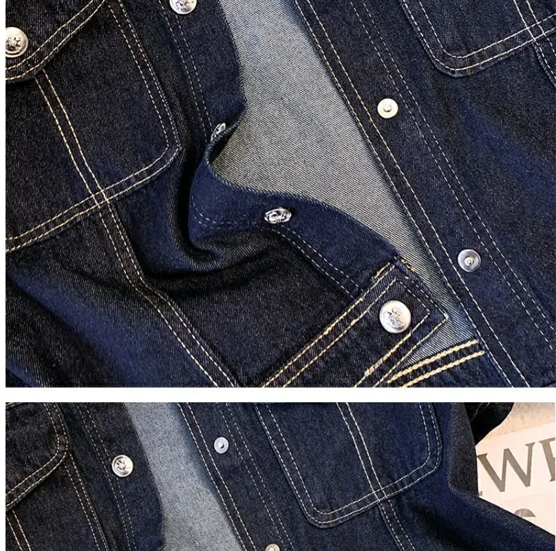 Women's Retro Cropped Short Sleeve Denim Jacket