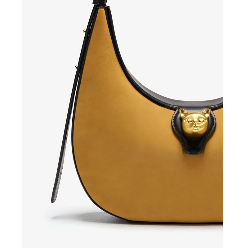 BAFELLI 2026 NEW WOMEN'S HANDBAG CAT SERIES GENUINE LEATHER LUXURY BRAND FASHION STYLE SHOULDER HOBOS LARGE SIZE BAGS FEMALE