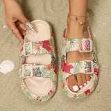 Leopard Print Cloud Slides – Soft Thick-Sole Summer Beach Sandals