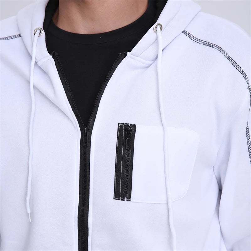 Men’s Fleece Zip-Up Hoodie with Pockets
