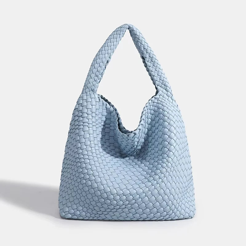 Shoulder bag Woven Bag for Women Europe and the United States popular PU leather soft fabric women underarm bag