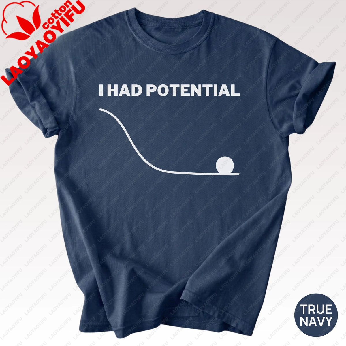 Dr Grace I Had Potential Cotton Graphic T-Shirt
