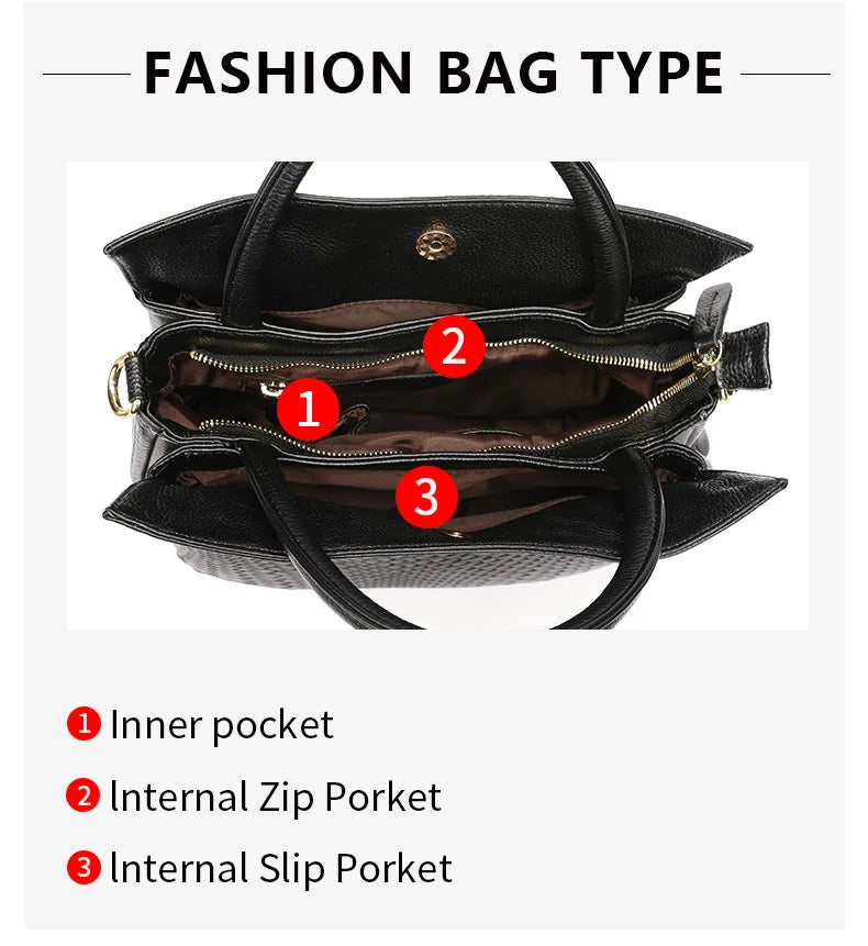 Fashionable and luxurious woven pattern casual versatile black woven pattern daily commuting cowhide women's handbag
