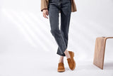 AIYUQI Women's Suede Square-Heel Loafers | British Style
