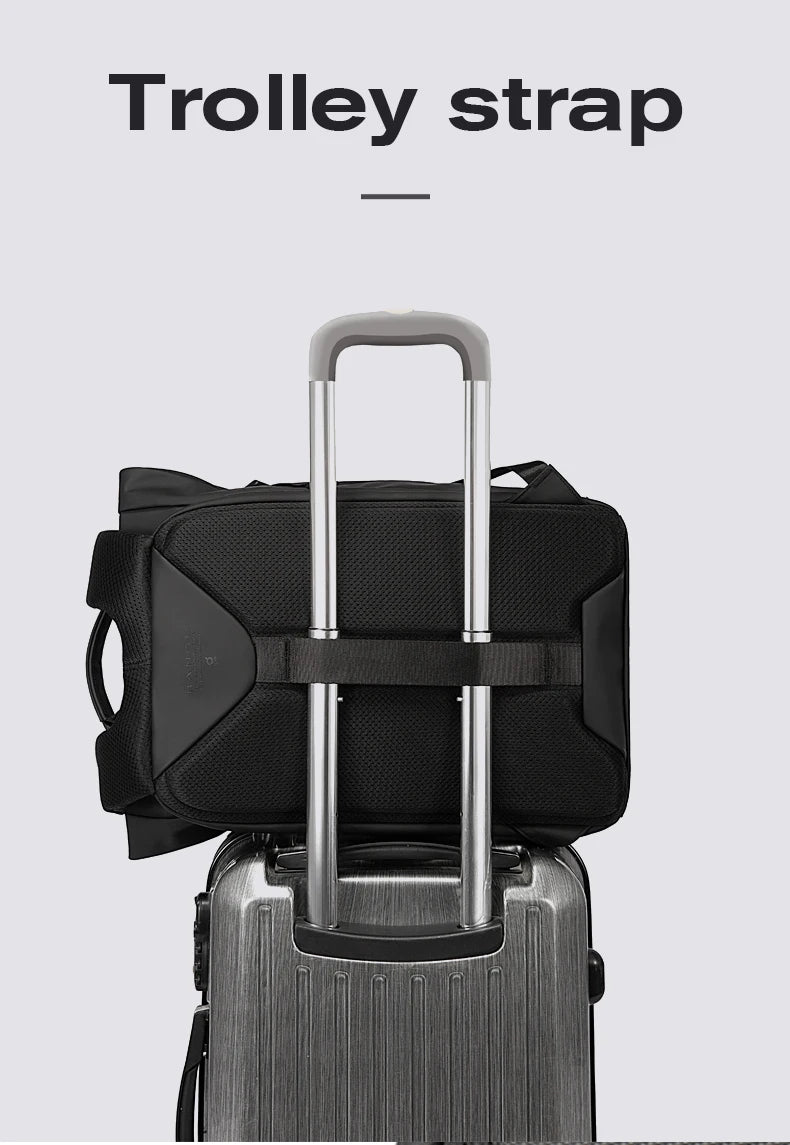 Bange Men Fashion Backpack 15.6 inch Multifunctional Waterproof Backpack Daily Travel Bag Casual School Rucksack with Buckle
