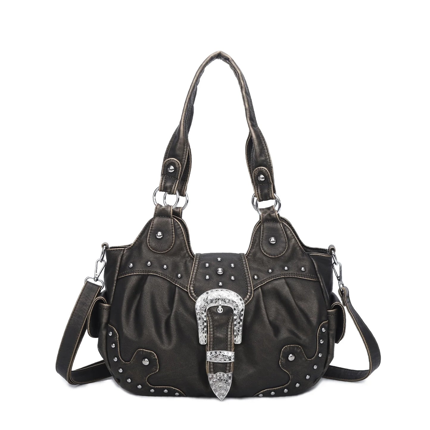 Women Handbag Satchel Top-handle Shoulder Bag PU Dumpling Pack Multi-pockets Shoulder Bags Phone Money Pack