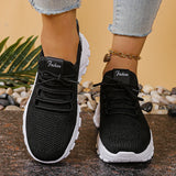 Women's Knitted Mesh Slip-On Sneakers — Breathable Platform Running Shoes