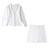 Elegant 2-Piece Knit Skirt Set