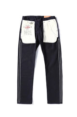 Red Tornado Officer Trousers – 14oz Indigo Selvedge Denim