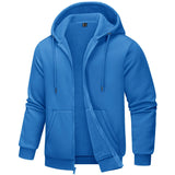 TACVASEN Men's Fleece-Lined Zip-Up Hoodie