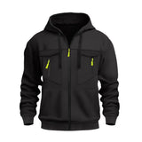2026 Men's Casual Zipper Hoodie Fashionable Street Style Comfortable Loose Version Autumn/Winter Warm Hoodie Men's Clothing