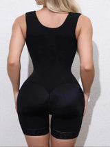 Women's Lace-Trimmed Firm Control Shapewear Bodysuit - Black