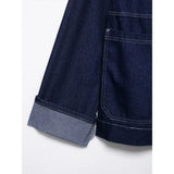 Chic Blue Denim Jacket – USA-Made Casual Lapel Outerwear with Pockets