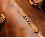 Leathfocus Men's Cowhide Travel Bag Women's Weekend Handbag Large Capacity Vintage Duffle Bag Crazy Horse Leather Laptop Bag
