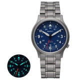 BERNY Titanium Watches for Men Super Luminous Sapphire Field Men's Watch Outdoor Quartz Wristwatch Lightweight 5ATM